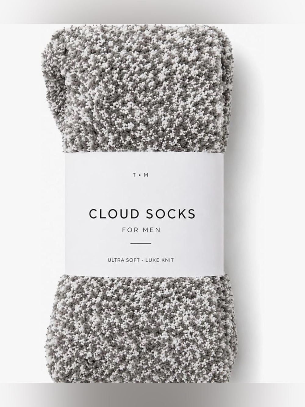 Cloud Socks for Men - Gray Ultra Soft Luxe Knit
